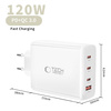 TECH-PROTECT NC120W-GAN 4-PORT NETWORK CHARGER PD 120W / QC3.0 WHITE