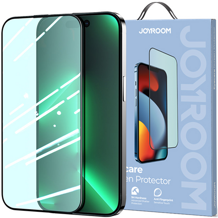 Joyroom Knight zielone szkło do iPhone 14 Pro Max z filtrem Anti Blue Light na cały ekran (JR-G04)