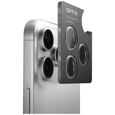 Szkło na obiektyw aparatu UNIQ Optix     Aluminium Camera Lens Protector do iPhone 17 z aplikatorem lawendowy
