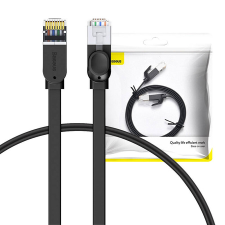 BASEUS PŁASKI KABEL SIECIOWY ETHERNET RJ45 DO GIGABITOWY INTERNET 1M CAT 6
