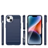 Carbon Case etui iPhone 14 elastyczny żelowy pokrowiec na tył plecki niebieski