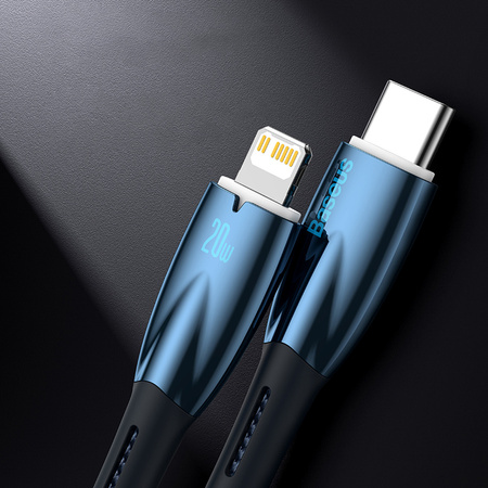 Baseus Glimmer Series kabel do szybkiego ładowania USB-C 480Mb/s PD 100W 2m czarny