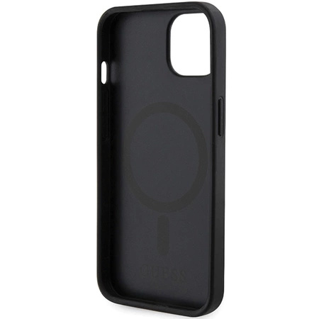Etui Guess GCube Stripes MagSafe na iPhone 15 / 14 / 13 - czarne