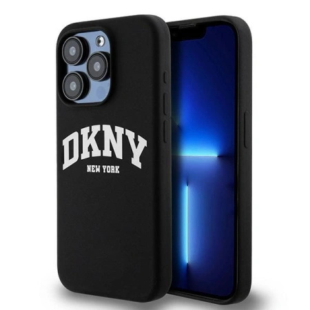 DKNY ETUI CASE HARDCASE DO IPHONE 15 PRO DO MAGSAFE LIQUID SILICONE Z LOGO