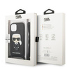 Karl Lagerfeld KLHCP13SCMNIPK iPhone 13 mini 5,4" hardcase czarny/black Leather Monogram Patch and Cord Iconik