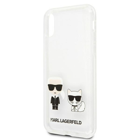 KARL LAGERFELD ETUI HARDCASE DO IPHONE XS MAX 7 8 11 12 13 14 TRANSPARENTNE