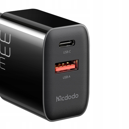 MCDODO SZYBKA ŁADOWARKA SIECIOWA DO TELEFONU ZASILACZ 2X USB USB-C PD 33W