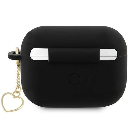 Etui Guess GUAP2LSCHSK na AirPods Pro 2 cover - czarne Silicone Charm Heart Collection