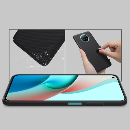 Nillkin Super Frosted Shield wzmocnione etui pokrowiec + podstawka Xiaomi Redmi Note 9T 5G czarny