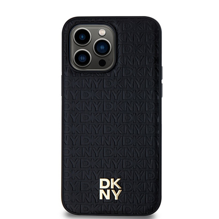 DKNY ETUI HARDCASE DO IPHONE 14 PRO MAX DO MAGSAFE SKÓRZANE LOGO MONOGRAM