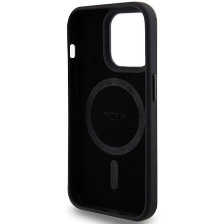 Tumi TUHMP15LRBAK iPhone 15 Pro 6.1czarny/black hardcase Leather Balistic Pattern MagSafe