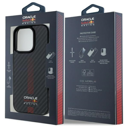 Red Bull RBHMP15X24CFGSMK iPhone 15 Pro  Max 6.7 hardcase czarny/black Carbon Fiber Power Bar MagSafe