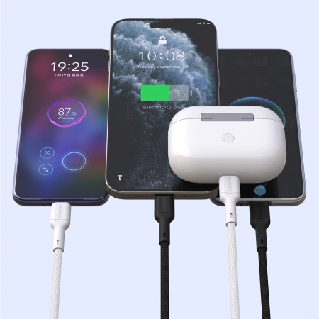 DUDAO KABEL LIGHTNING 30W DO IPHONE 1M Z USB-C DO ŁADOWANIA I PRZESYŁU