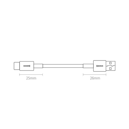 BASEUS KABEL USB - USB TYP C 66 W (11 V / 6 A) HUAWEI SUPERCHARGE SCP 2 M CZARNY