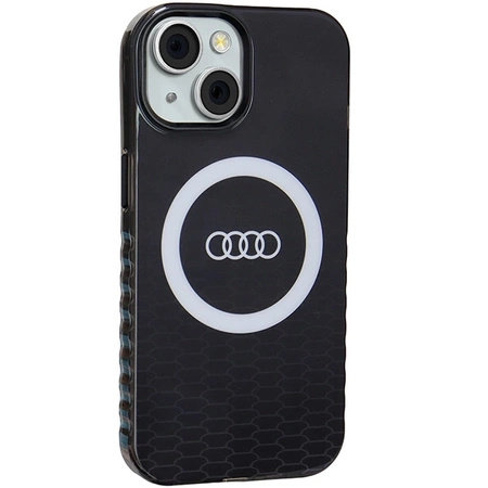 Etui Audi IML Big Logo MagSafe na iPhone 15 / 14 / 13 - czarne