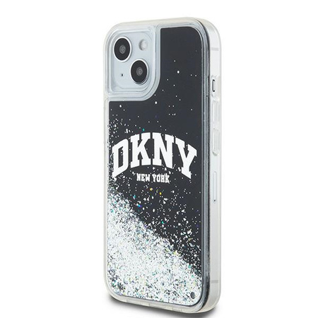 DKNY ETUI DO IPHONE 14 15 136.1 HARDCASE LIQUID GLITTER BIG LOGO OCHRONA