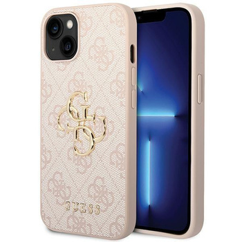Etui Guess 4G Big Metal Logo na iPhone 15 - różowe