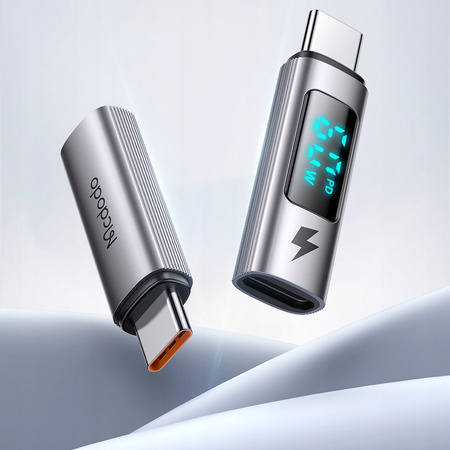 MCDODO ADAPTER PRZEJŚCIÓWKA USB-C USB TYP C DO LIGHTNING IPHONE 60W MIERNIK