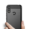 Carbon Case elastyczne etui pokrowiec Motorola Moto E7i Power czarny