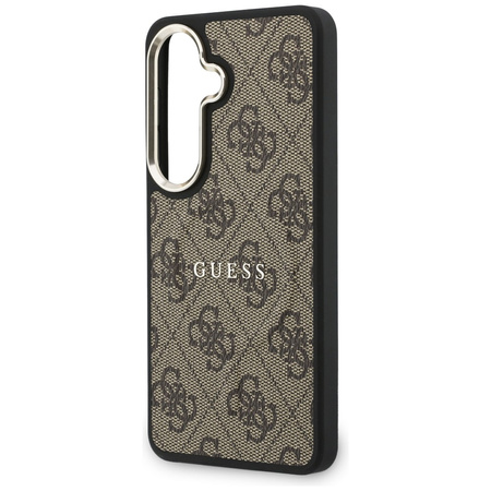 Etui Guess 4G Embossed Ring MagSafe do   Samsung Galaxy S26 brązowy