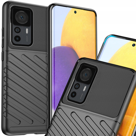 HURTEL THUNDER CASE DO XIAOMI 12T PRO 12T POKROWIEC Z SILIKONOWYM KARBONEM