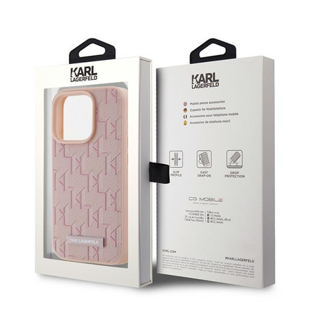 KARL LAGERFELD CASE HARDCASE DO IPHONE 15 PRO 6,1 LEATHER MONOGRAM