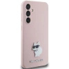 Etui Karl Lagerfeld Silicone Choupette Metal Pin na Samsung Galaxy S23 FE - różowe