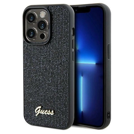 Etui Guess Disco Metal Script na iPhone 13 Pro Max - czarne