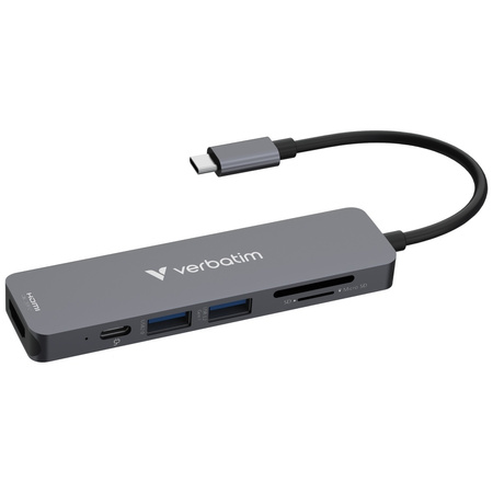 VERBATIM HUB MULTIFUNKCYJNY USB-C DO SAMSUNG HUAWEI LAPTOPA HDMI SD MICROSD
