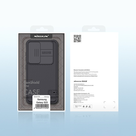 Nillkin CamShield Pro Case etui Samsung Galaxy S23 pokrowiec z osłoną na aparat czarne