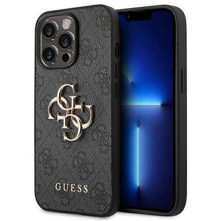Guess GUHCP14X4GMGGR iPhone 14 Pro Max 6,7" szary/grey hardcase 4G Big Metal Logo