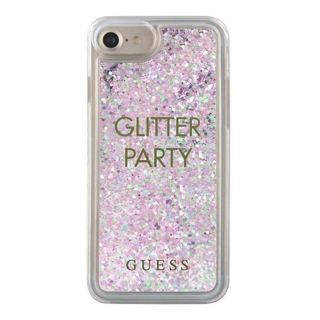 Guess GUHCP7GLUQPU iPhone 6/7/8 /SE 2020 / SE 2022 fioletowy/purple hard case Liquid Glitter Party