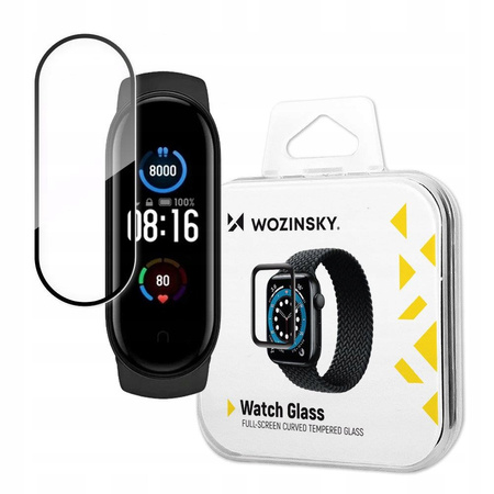 WOZINSKY SZKŁO DO XIAOMI MI BAND 5 HYBRYDOWE Z OCHRONĄ EKRANU ANTYZADARCIAM