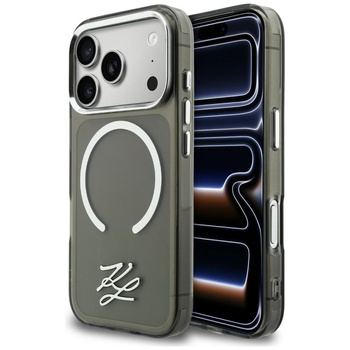 Etui Karl Lagerfeld IML KL Script Logo   MagSafe do iPhone 17 Pro Max czarny