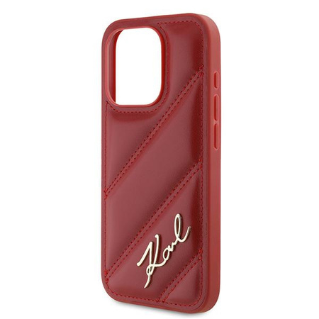 KARL LAGERFELD ETUI HARDCASE DO IPHONE 15 PRO 6,1 DIAGONAL QUILTED SCRIPT