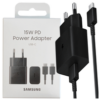 SAMSUNG ŁADOWARKA 15W FAST CHARGE DO GALAXY S21 S10 A52 A72 Z KABLEM USB-C