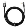 Baseus MVP 2 Elbow kątowy kabel przewód Power Delivery z bocznym wtykiem USB Typ C / Lightning 2m 20W czarny (CAVP000301)