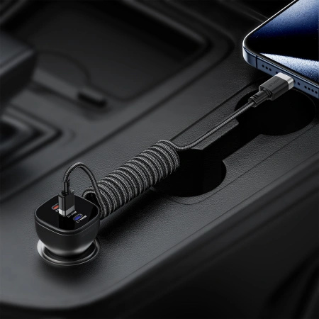 ACEFAST KABEL USB-A DO USB-C SPRĘŻYNOWY 480Mb/s 3A 1.2M DO TELEFONÓW XIAOMI