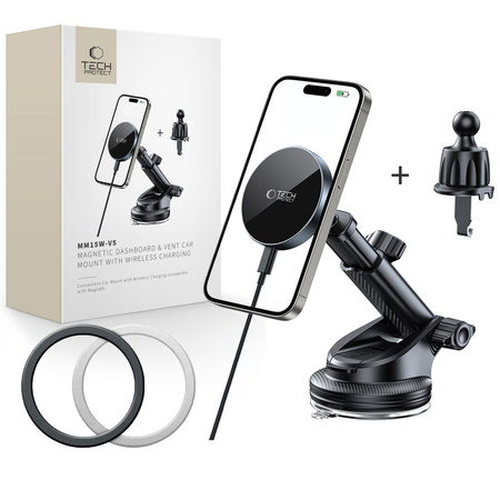 TECH-PROTECT ŁADOWARKA BEZPRZEWODOWA MAGNETYCZNA DO IPHONE 12 13 14 15 15W