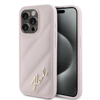 KARL LAGERFELD POKROWIEC HARDCASE DO IPHONE 15 PRO MAX 6.7 DIAGONAL QUILTED