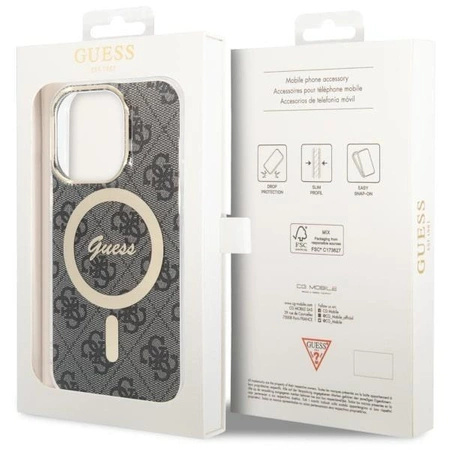 Etui Guess 4G MagSafe na iPhone 14 Pro - czarne