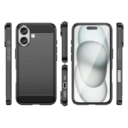 HURTEL POKROWIEC CARBON CASE DO IPHONE 16 ODPOWIEDNIE DO CODZIENNEGO UŻYTKU