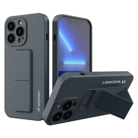 Wozinsky Kickstand Case silikonowe etui z podstawką iPhone 12 Pro granatowe