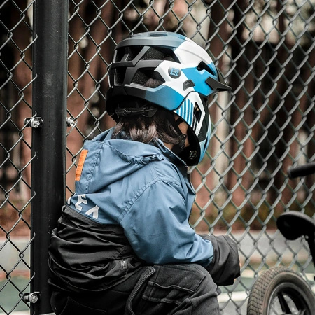 Kask rowerowy Rockbros TS-61 10110061001 dziecięcy z odpinaną szczęką rozmiar S (48-54) - niebieski