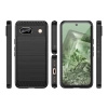 Etui Carbon Case do Google Pixel 8A elastyczny silikonowy karbonowy pokrowiec - czarny