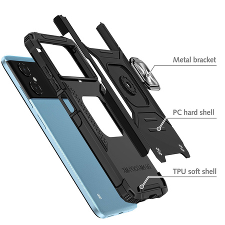 WOZINSKY RING ARMOR ETUI DO XIAOMI REDMI NOTE 11E REDMI 10 5G POCO M4 5G