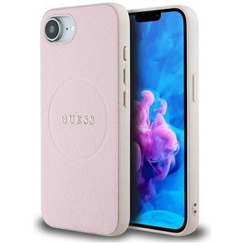 GUESS ETUI GRAINED RING DO MAGSAFE DO IPHONE 16E Z WYTRZYMAŁYM MATERIAŁEM