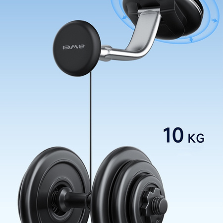AWEI magnetyczny uchwyt samochodowy X45do szyby/na kokpit czarny/black
