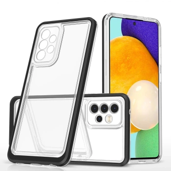 HURTEL ETUI POKROWIEC CLEAR 3IN1 DO SAMSUNG GALAXY A73 ŻELOWY Z RAMKĄ
