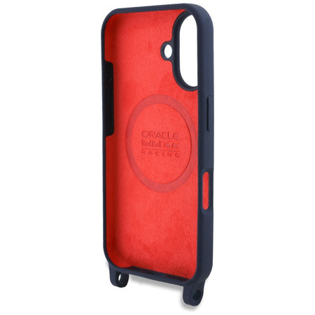 Red Bull RBHMP16S24SISOLRV iPhone 16     6.1" hardcase Silicone Strap and Vertical Logo MagSafe granatowy